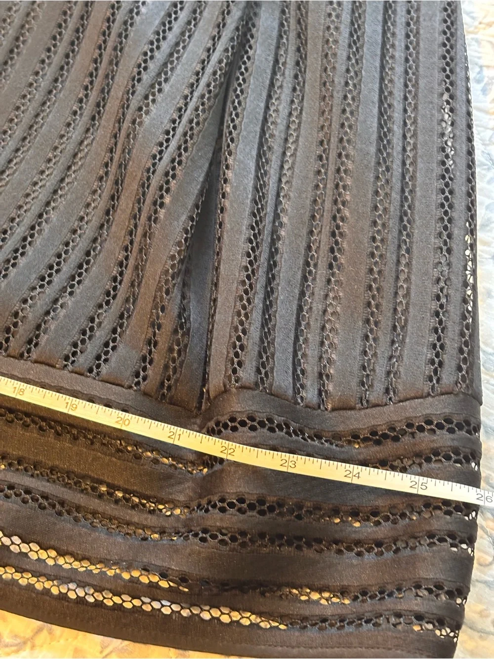 J Crew Striped Eyelet V Neck A Line Fit and Flare Dress Size 0 Sleeveless